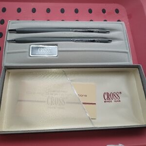 Grey Metal Pen and Pencil Gift Set - Grey